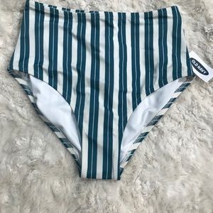 Old Navy High-Waisted Vertical Striped Swim Bottom